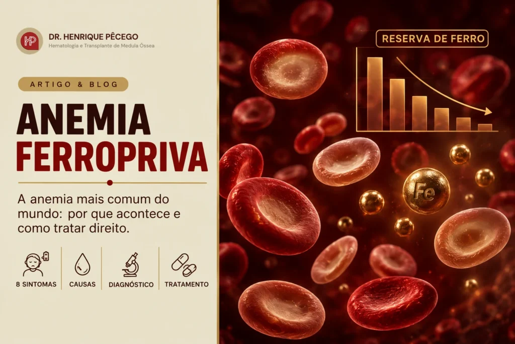 Anemia ferropriva: 8 sintomas, causas e como tratar a falta de ferro