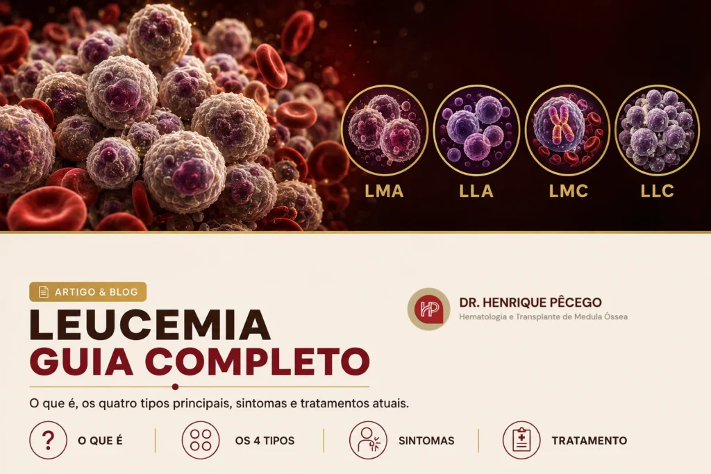 Leucemia: o que é, tipos, sintomas e tratamentos (guia completo)