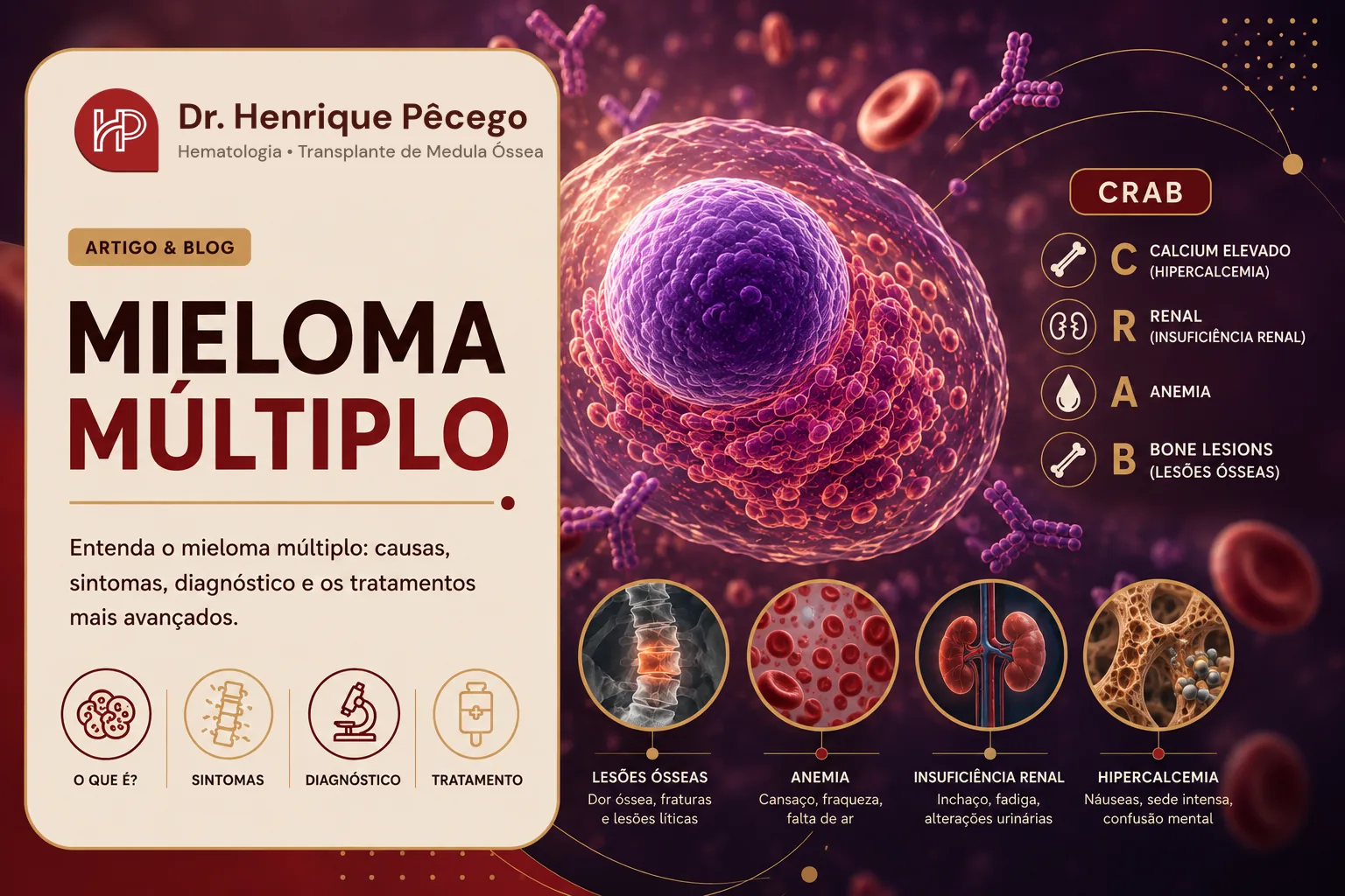 Mieloma múltiplo: sintomas, diagnóstico e tratamento