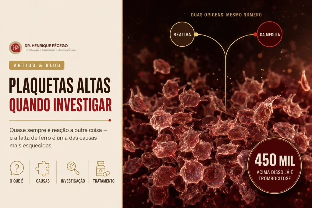 Plaquetas altas: o que significa e quando investigar