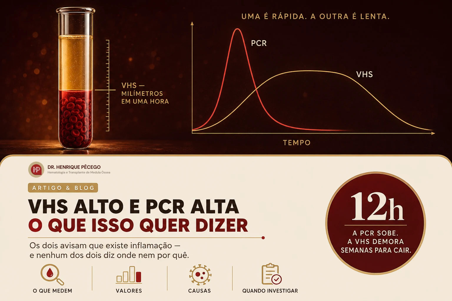 VHS alto e PCR alta: o que significa e quando investigar